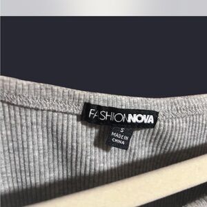 Fashion Nova Heather Gray Ribbed Dress